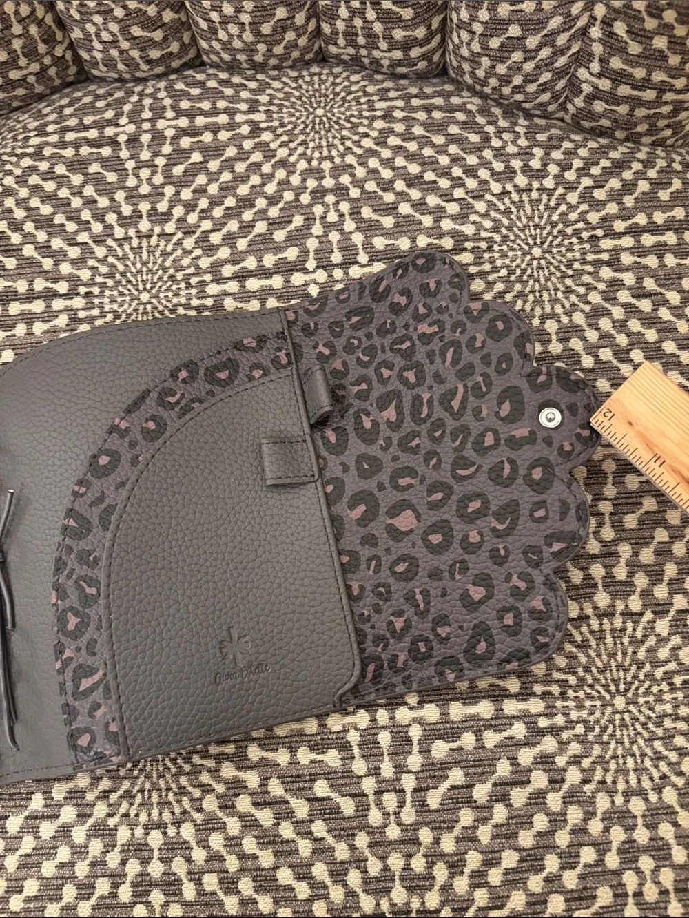 Aura Estelle A6 Rings 30mm Planner Cover Leopard Luxe Grey NEW and unused